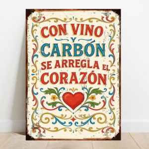 con vino y con carbon
